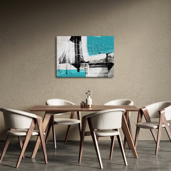 Kép - Türkiz absztrakció (70x50 cm)