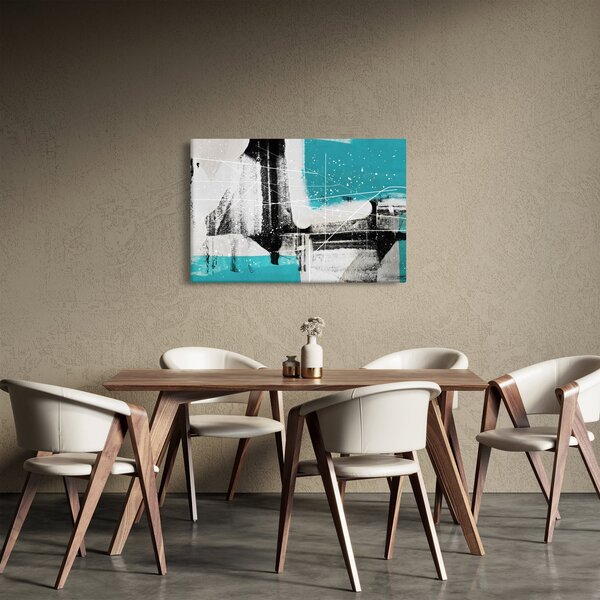 Kép - Türkiz absztrakció (90x60 cm)