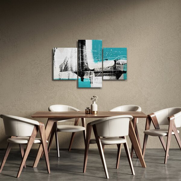 Kép - Türkiz absztrakció (90x60 cm)
