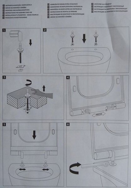 Cersanit Virgo, City Square wc ülőke lassan süllyed, fehér, K98-0220