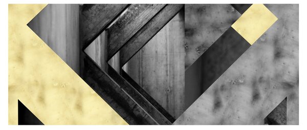 Kép - Texturált formák (120x50 cm)