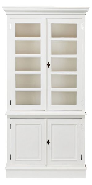 Milton vitrines szekrény 4 polccal 100x40x220cm
