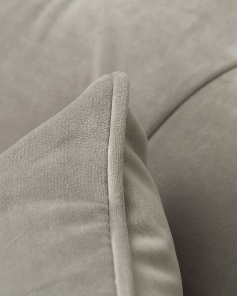 Chesterfield Classic bársony fotel világosszürke 118x96x77cm