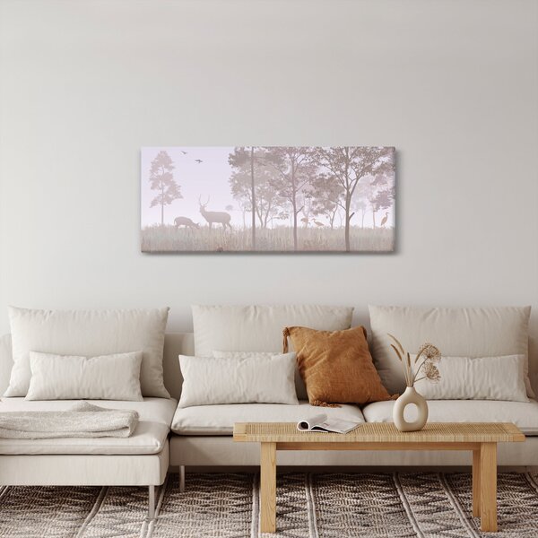 Kép - Monokróm erdő (120x50 cm)