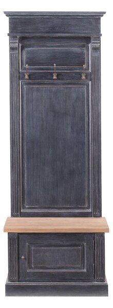Bradford előszobai gardróbszekrény 79x45x210 old black & natural