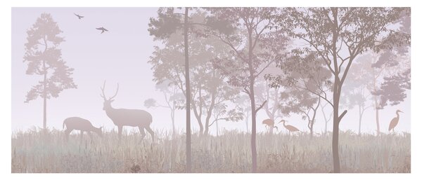 Kép - Monokróm erdő (120x50 cm)