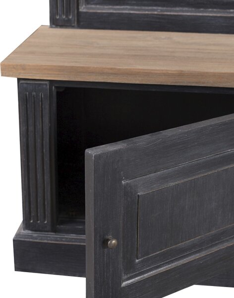 Bradford előszobai gardróbszekrény 79x45x210 old black & natural