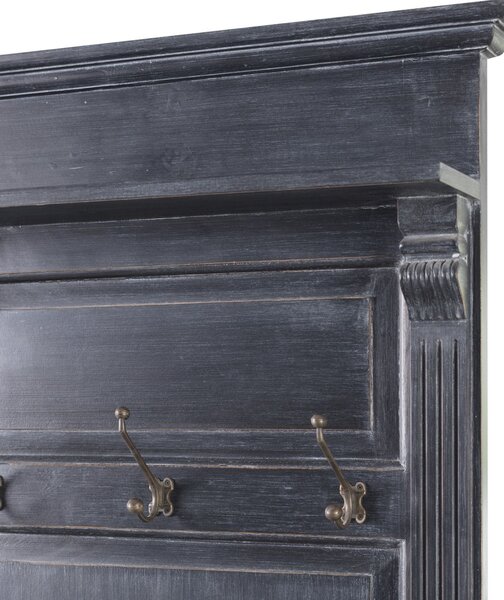 Bradford előszobai gardróbszekrény 79x45x210 old black & natural