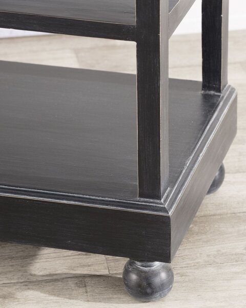 Rimir kredenc 160x50x220 old black & natural