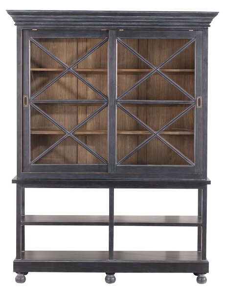 Rimir kredenc 160x50x220 old black & natural