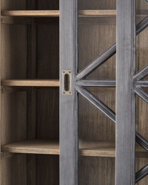 Rimir kredenc 160x50x220 old black & natural