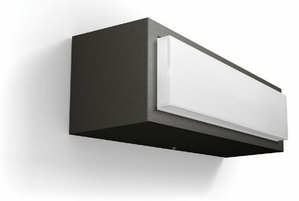 Philips Stratosphere UltraEfficient kültéri LED fali lámpa 3,8W 2700K, antracit színben