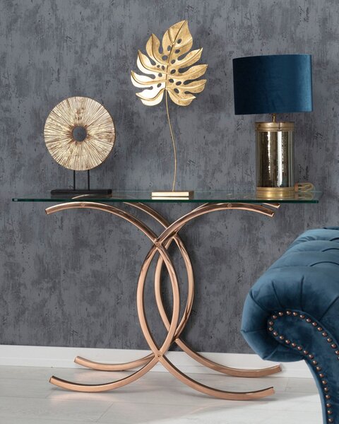 Chica rose gold konzolasztal 128x40x79cm