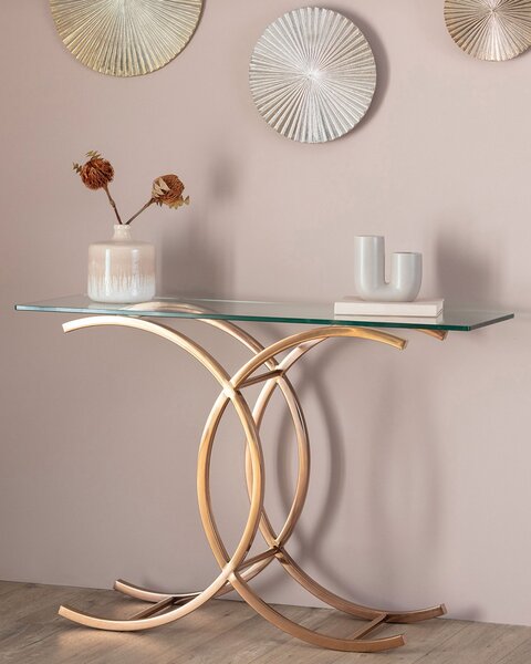 Chica rose gold konzolasztal 128x40x79cm