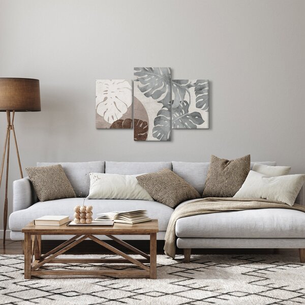 Kép - Design levelekkel (90x60 cm)