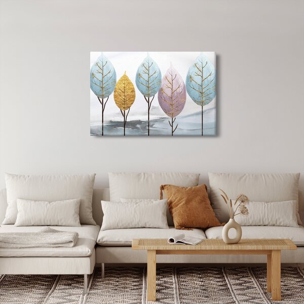 Kép - Dizájnos fák (90x60 cm)