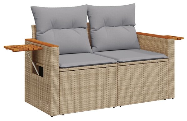 Kerti Kanapé Szett párnával 9 pcs Beige és Világosszürke