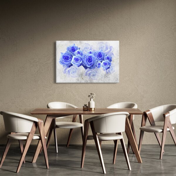 Kép - Kék rózsa (90x60 cm)