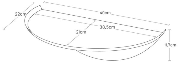 Fekete fém fali polc 40 cm Tower – YAMAZAKI