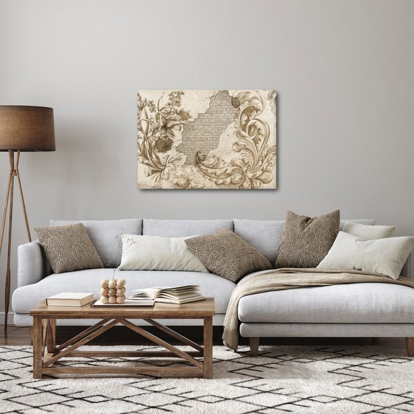 Kép - Fal virágokkal (70x50 cm)