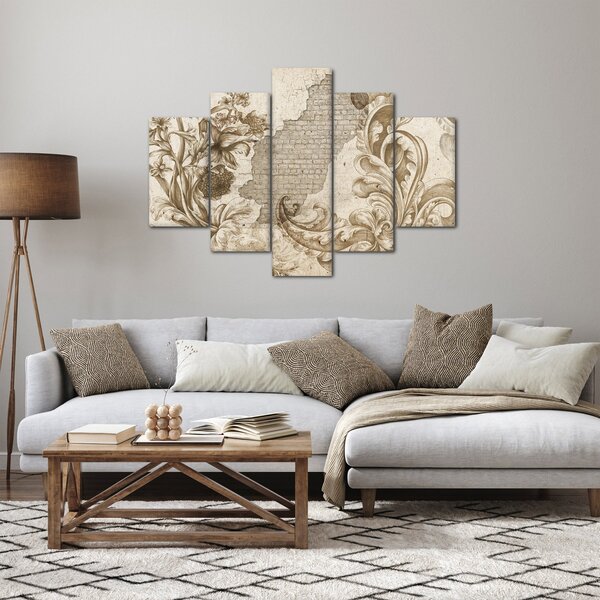 Kép - Fal virágokkal (150x105 cm)