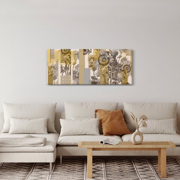 Kép - Kollázs napraforgóval (120x50 cm)