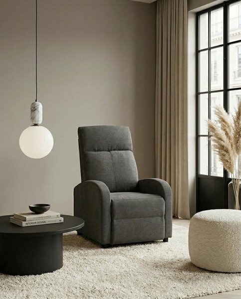 King Home Relax Premium Kihúzható Fotel Sötétszürke