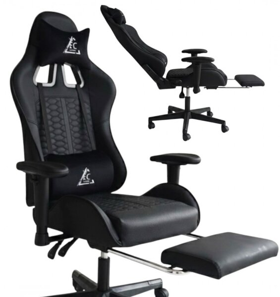 JAKS Gamer szék fekete ökobőr EvoChair