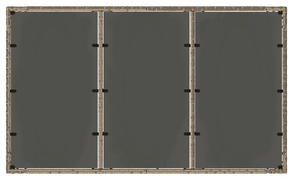 Kert étkező szett 7 pcs Szürke polirattan