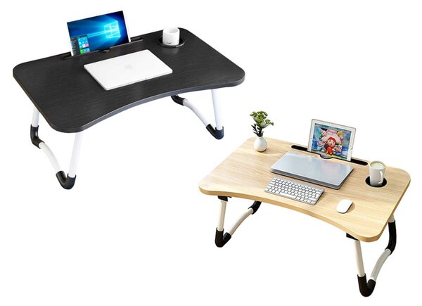Összecsukható laptoptartó asztal, ágyhoz vagy kanapéra, 60 x 40 cm