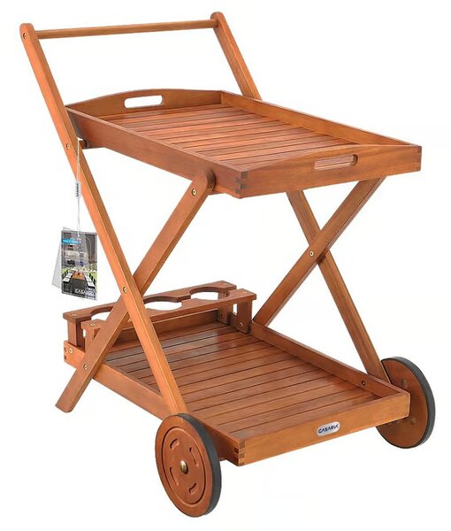 Casaria® Tálalókocsi - akác