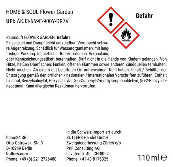 HOME & SOUL szobaillatosító No. 8, Flower Garden 110ml