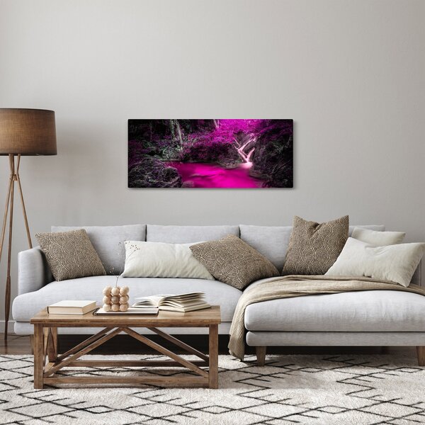 Kép - Rózsaszín erdő (120x50 cm)