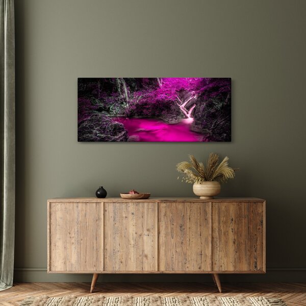Kép - Rózsaszín erdő (120x50 cm)