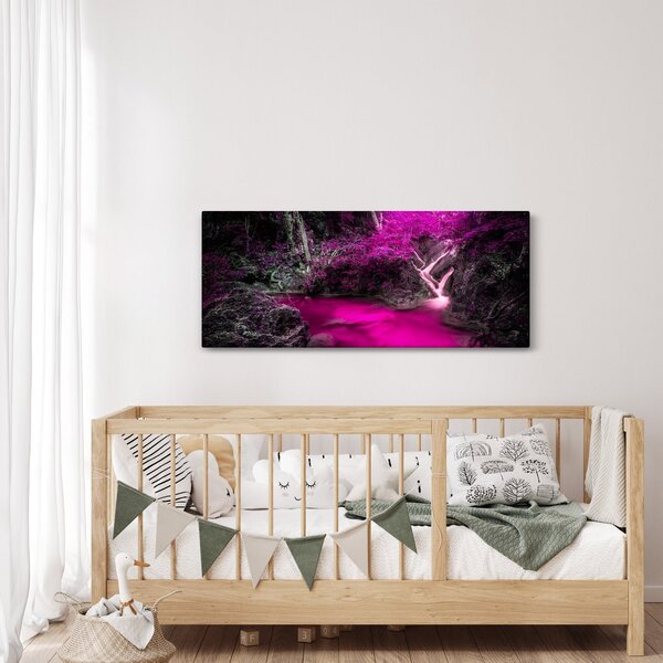 Kép - Rózsaszín erdő (120x50 cm)
