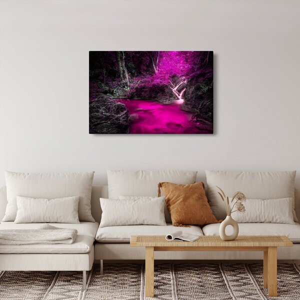 Kép - Rózsaszín erdő (90x60 cm)