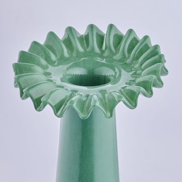 ANEMONE üveg váza 26cm zöld