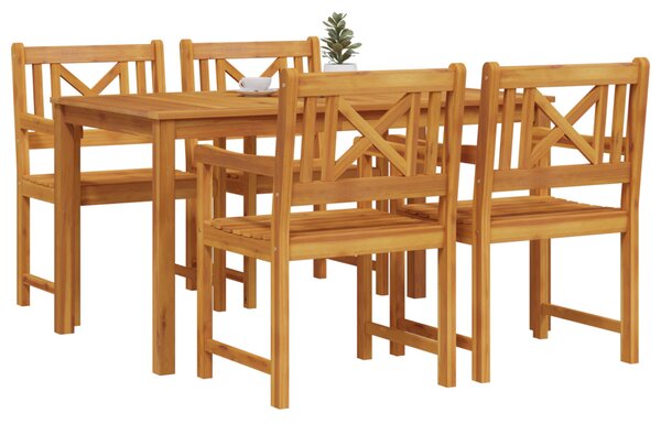 Kert étkező szett 5 pcs Barna Tömör Akácfa