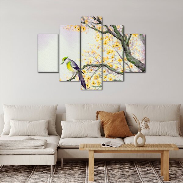 Kép - Akvarell madár a fán (150x105 cm)