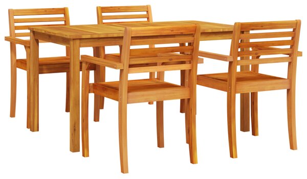 Kert étkező szett 5 pcs Barna Tömör Akácfa