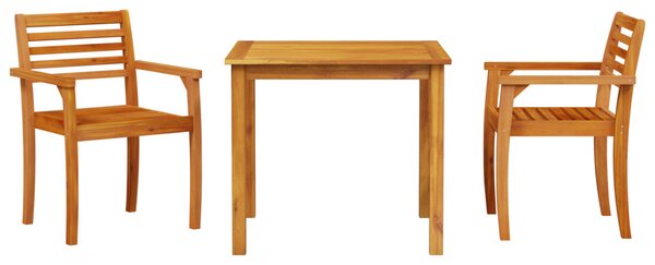 Kert étkező szett 3 pcs Barna Tömör Akácfa