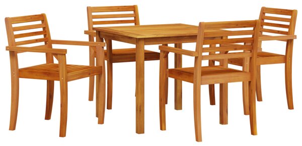 Kert étkező szett 5 pcs Barna Tömör Akácfa