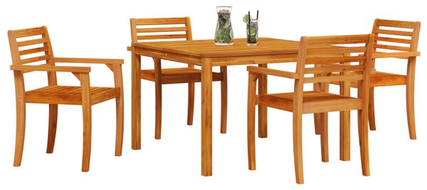 Kert étkező szett 5 pcs Barna Tömör Akácfa