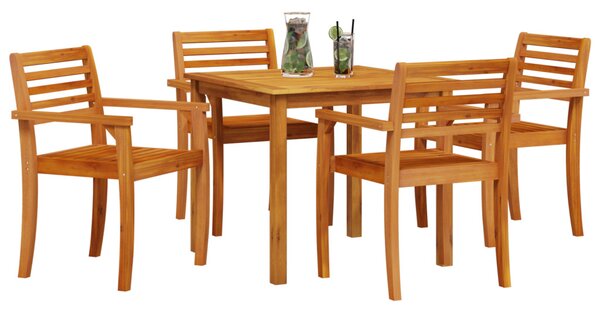 Kert étkező szett 5 pcs Barna Tömör Akácfa