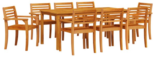 Kert étkező szett 9 pcs Barna Tömör Akácfa