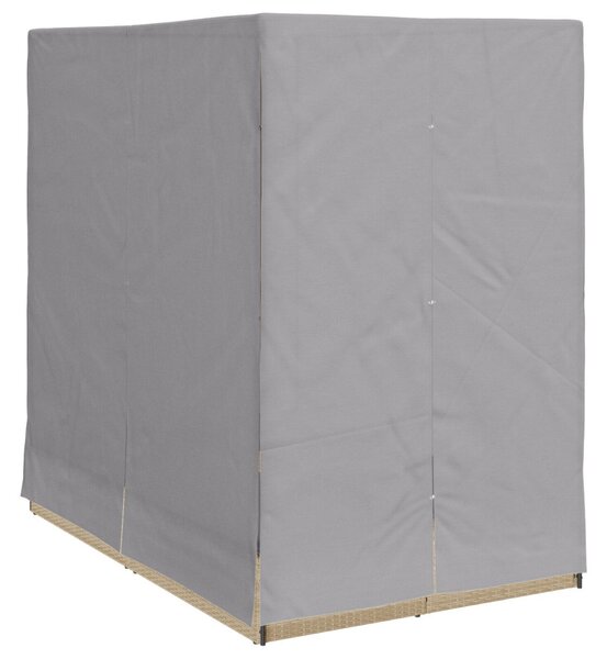 Dupla napozóágy Állítható Szürke 205 x 129 x 200 cm polirattan