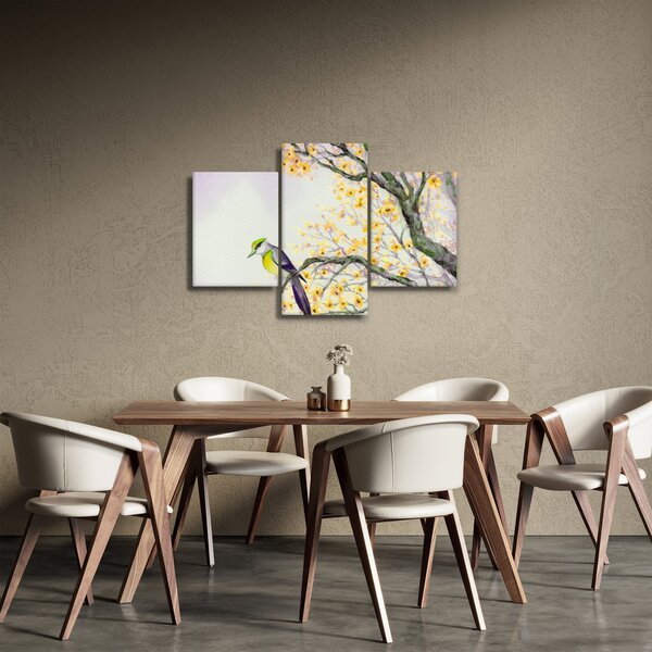 Kép - Akvarell madár a fán (90x60 cm)