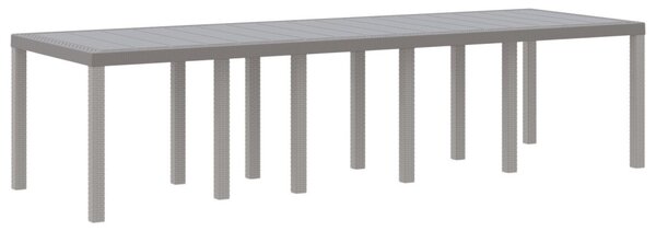 Kert étkező szett 13 db Világosszürke Poli rattan