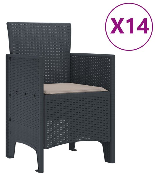 Kert étkező szett 13 db Fehér Polt rattan