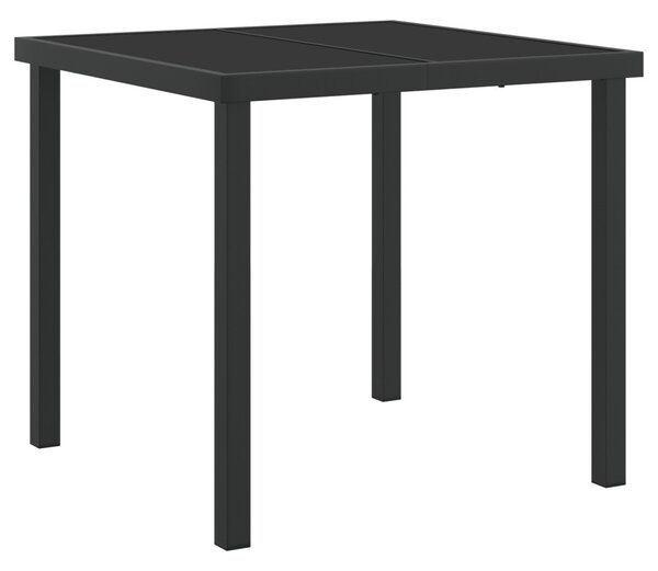 Kert étkező szett párnával 3 pcs Fekete polirattan
